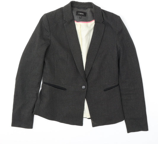 NEXT Womens Grey  Polyester Jacket Blazer Size 10