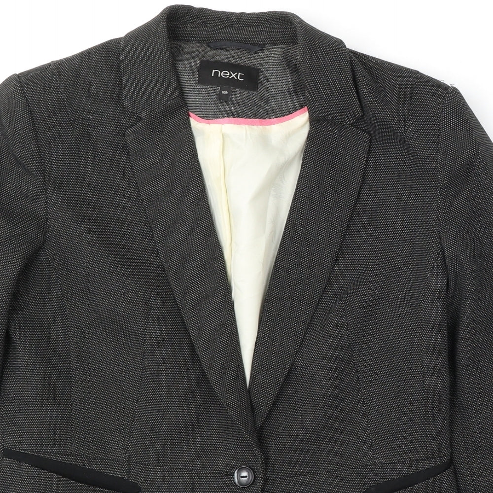 NEXT Womens Grey  Polyester Jacket Blazer Size 10