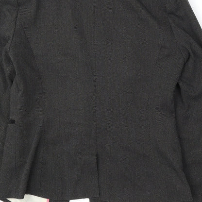 NEXT Womens Grey  Polyester Jacket Blazer Size 10