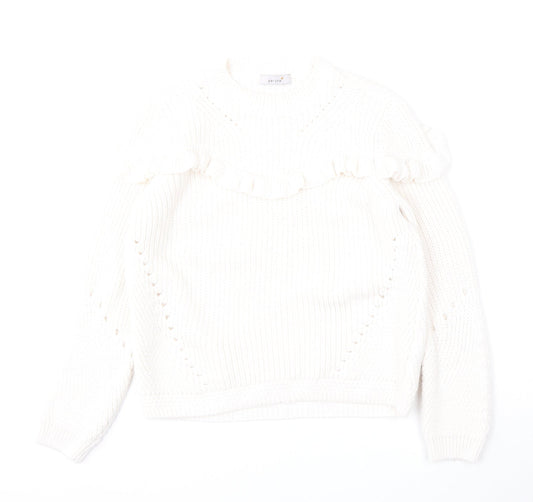Womens UK Size 10 Per Una White Pullover Jumper