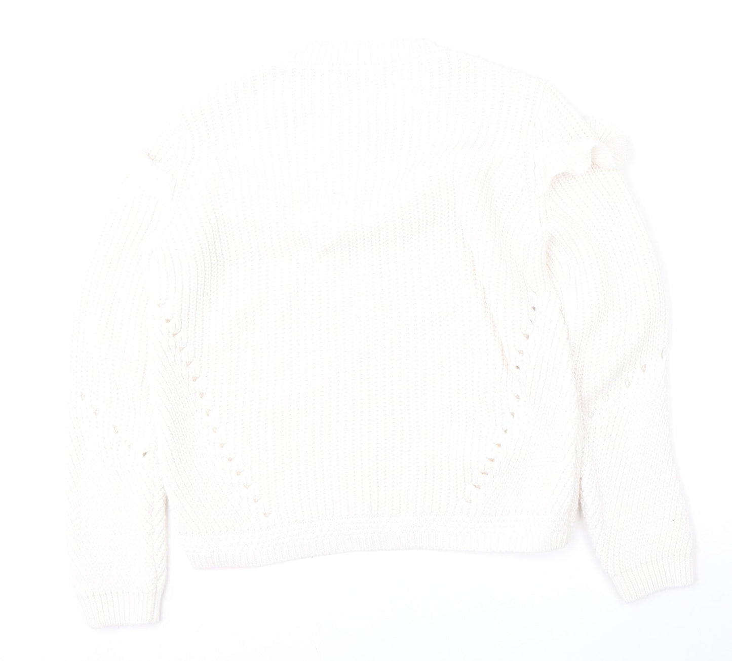 Womens UK Size 10 Per Una White Pullover Jumper