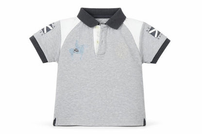 Scapa Sports Boys Grey  Cotton Basic Polo Size 2 Years Collared Button