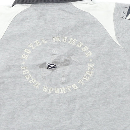 Scapa Sports Boys Grey  Cotton Basic Polo Size 2 Years Collared Button
