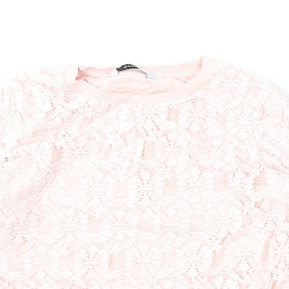 George Girls Pink  Polyester Pullover Sweatshirt Size 8-9 Years   - Small marks to cuff