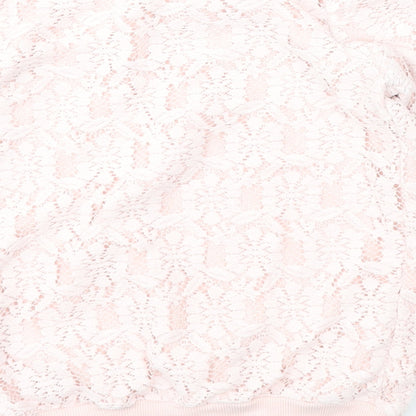 George Girls Pink  Polyester Pullover Sweatshirt Size 8-9 Years   - Small marks to cuff