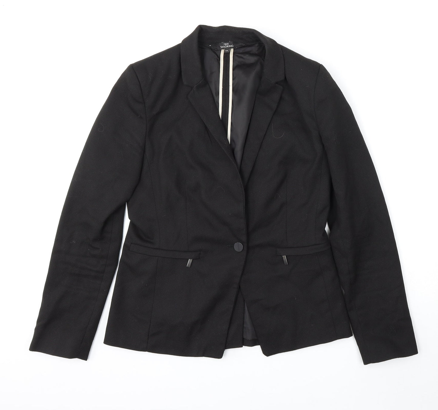 NEXT Womens Black  Polyester Jacket Blazer Size 10
