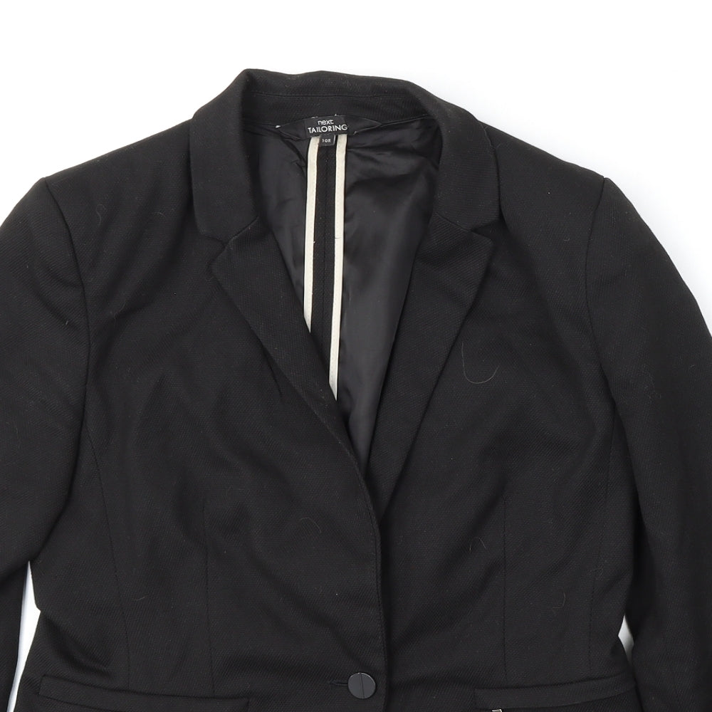 NEXT Womens Black  Polyester Jacket Blazer Size 10