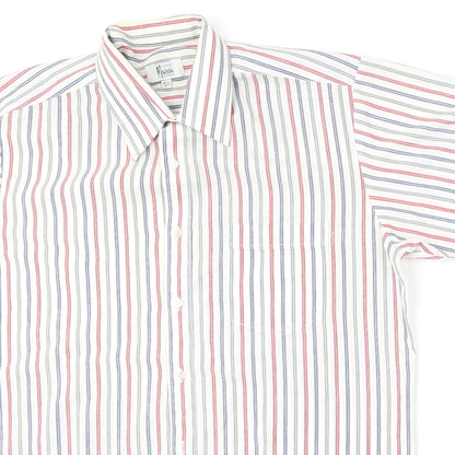 MOnterattin Mens Multicoloured Striped Polyester  Polo Size 16 Collared Button