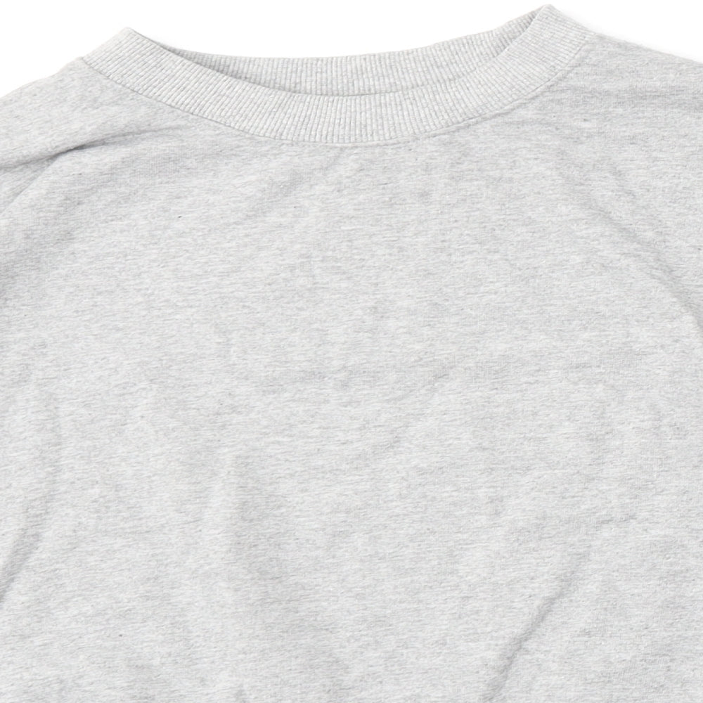 Womens UK Size L Pull&Bear Grey Pullover Sweatshirt