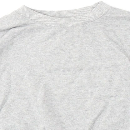 Womens UK Size L Pull&Bear Grey Pullover Sweatshirt