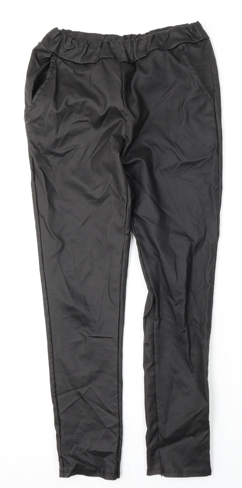 Womens UK Size 28 Preworn Regular Fit  Black Trousers
