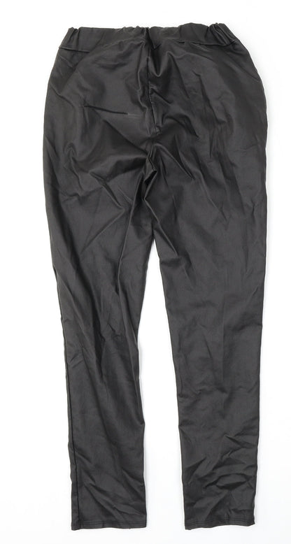 Womens UK Size 28 Preworn Regular Fit  Black Trousers
