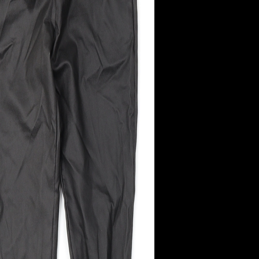 Womens UK Size 28 Preworn Regular Fit  Black Trousers