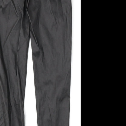 Womens UK Size 28 Preworn Regular Fit  Black Trousers