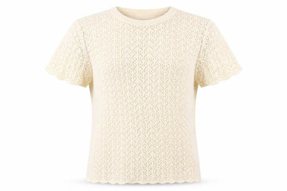 Hush Hush Womens Beige Round Neck  Polyester Pullover Jumper Size M