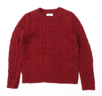 Womens UK Size S Matalan Red Pullover Jumper