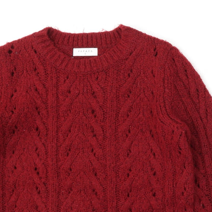 Womens UK Size S Matalan Red Pullover Jumper