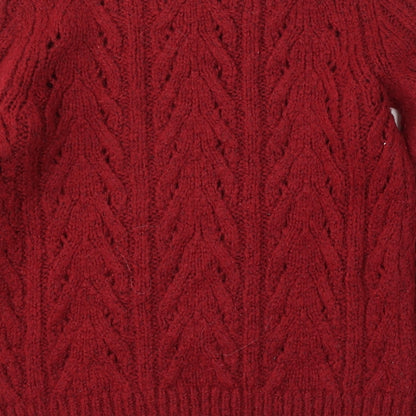 Womens UK Size S Matalan Red Pullover Jumper