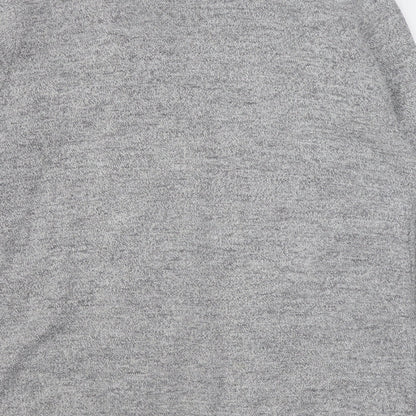 Envy Womens Grey V-Neck  Acrylic Cardigan Jumper Size M