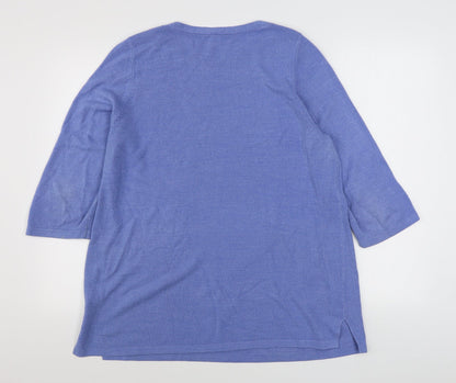Womens UK Size 18 Preworn Blue Pullover Jumper