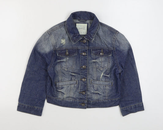 Primark Womens Blue   Jacket  Size 10  Button