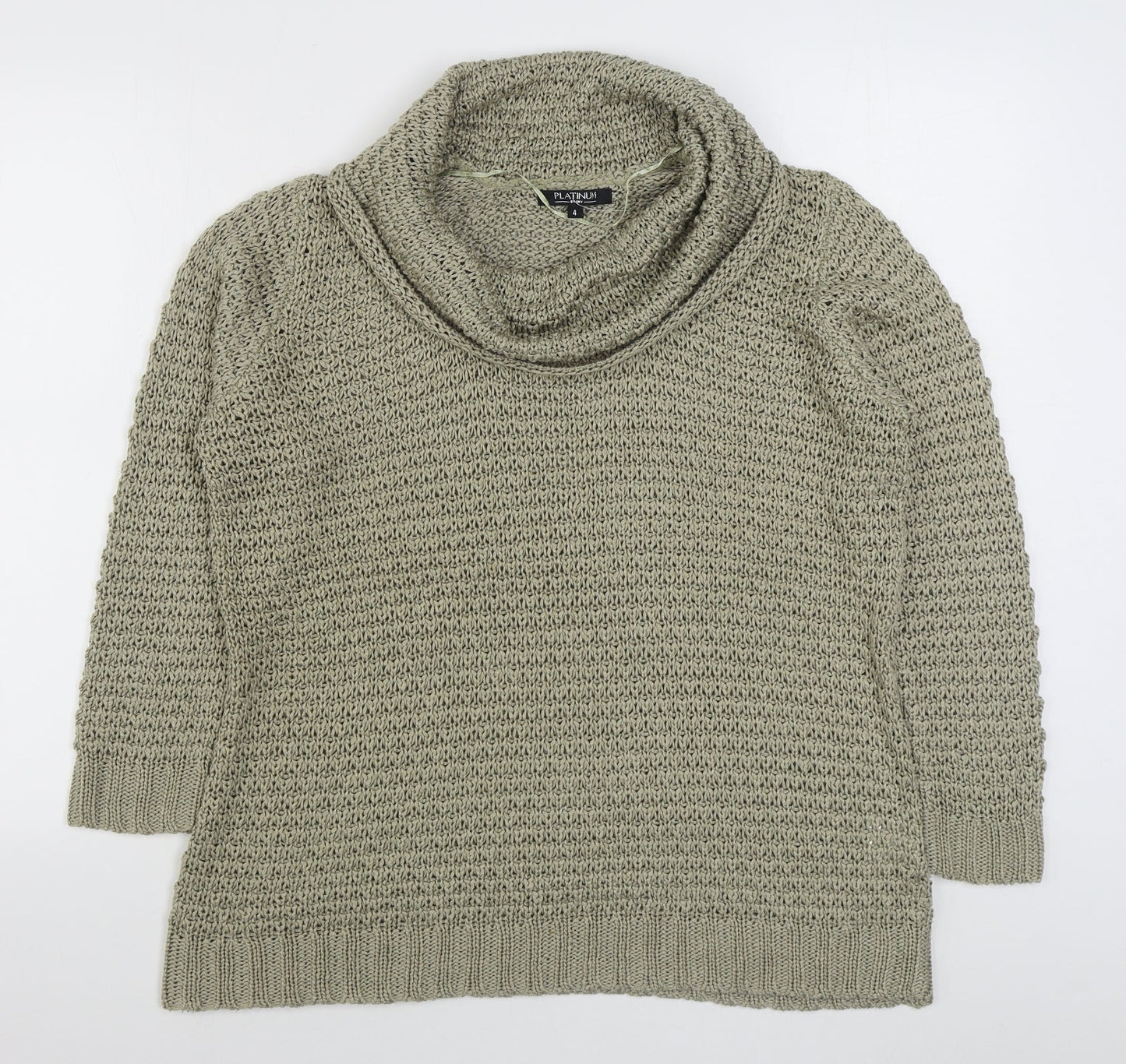Womens UK Size S Platinum Beige Pullover Jumper