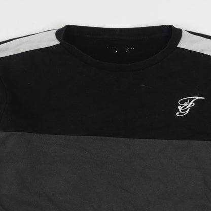 Studio Retail Mens Black  Cotton Pullover Sweatshirt Size M