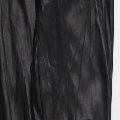 PRETTY LITTLE THING  Womens Black  Polyurethane Jegging Trousers Size 8 L35 in Regular