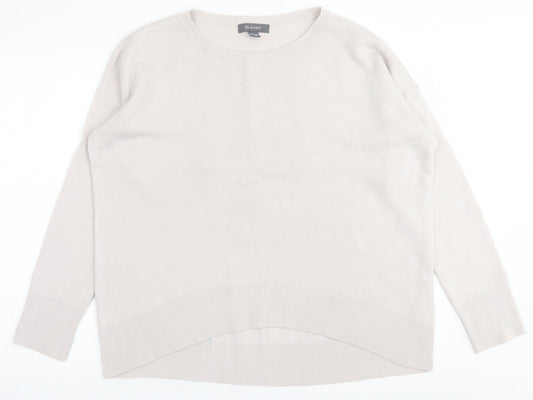Primark Womens Beige Crew Neck  Acrylic Pullover Jumper Size L