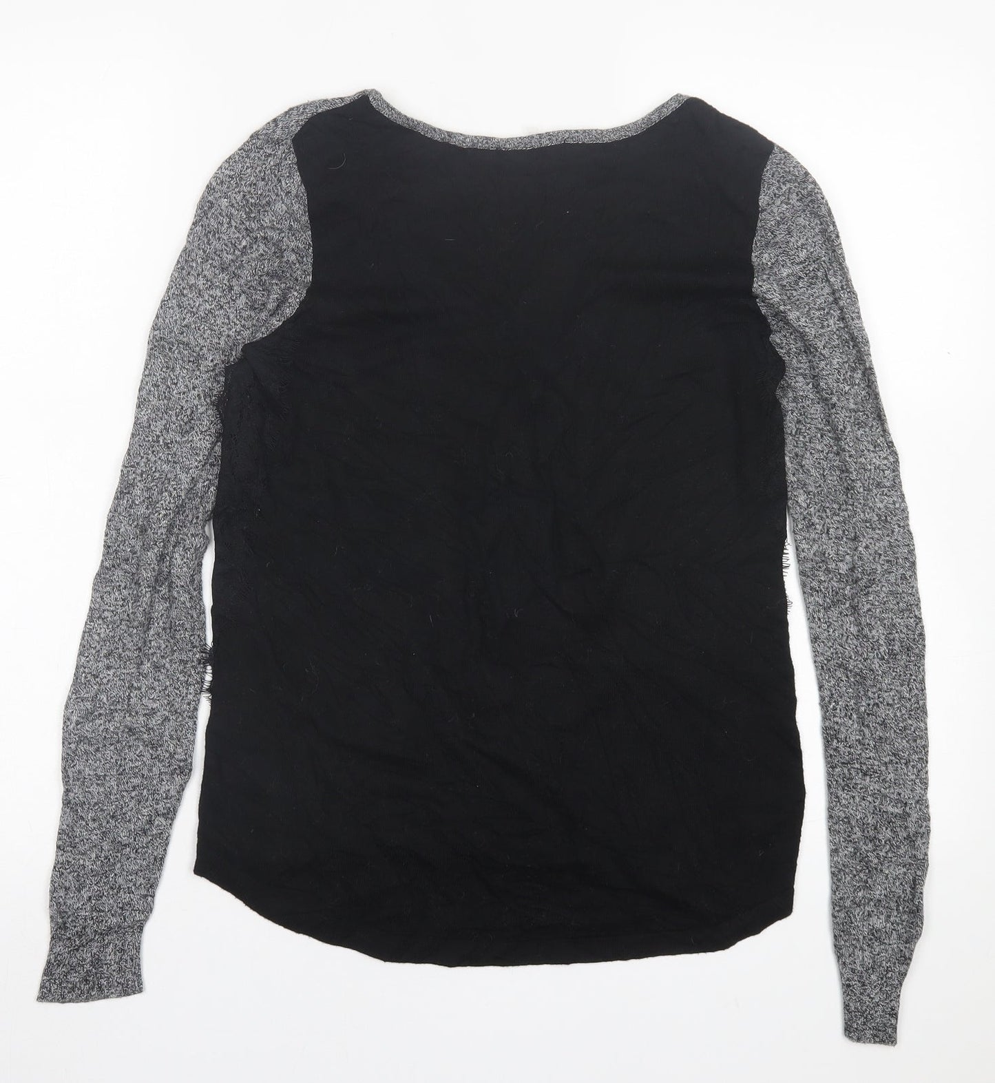 George Womens Grey Crew Neck  Nylon Pullover Jumper Size 10