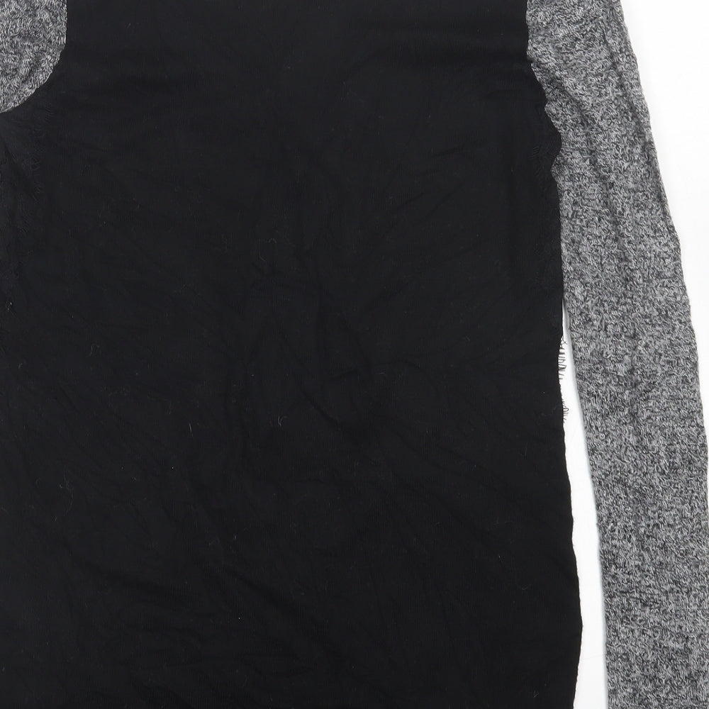 George Womens Grey Crew Neck  Nylon Pullover Jumper Size 10