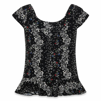 Womens UK Size 8 River Island Black Basic T-Shirt
