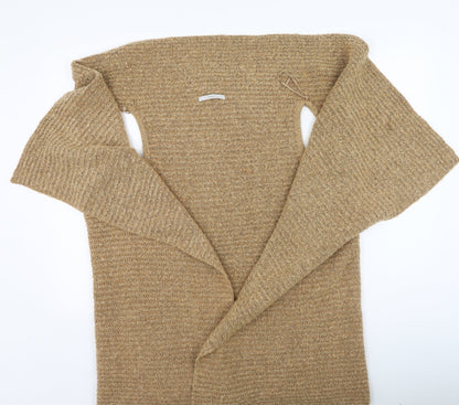 George  Womens Brown V-Neck  Acrylic Cardigan Jumper Size S