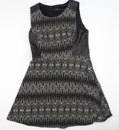 Javier Simorra Womens Brown  Cotton Fit & Flare  Size 14  Round Neck