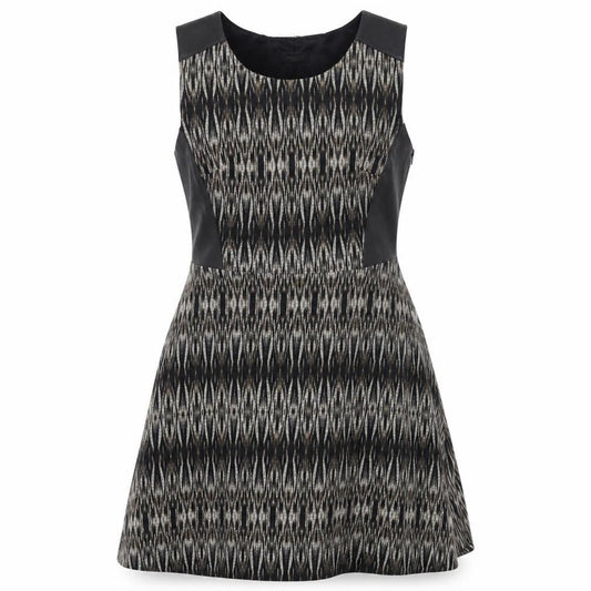 Javier Simorra Womens Brown  Cotton Fit & Flare  Size 14  Round Neck