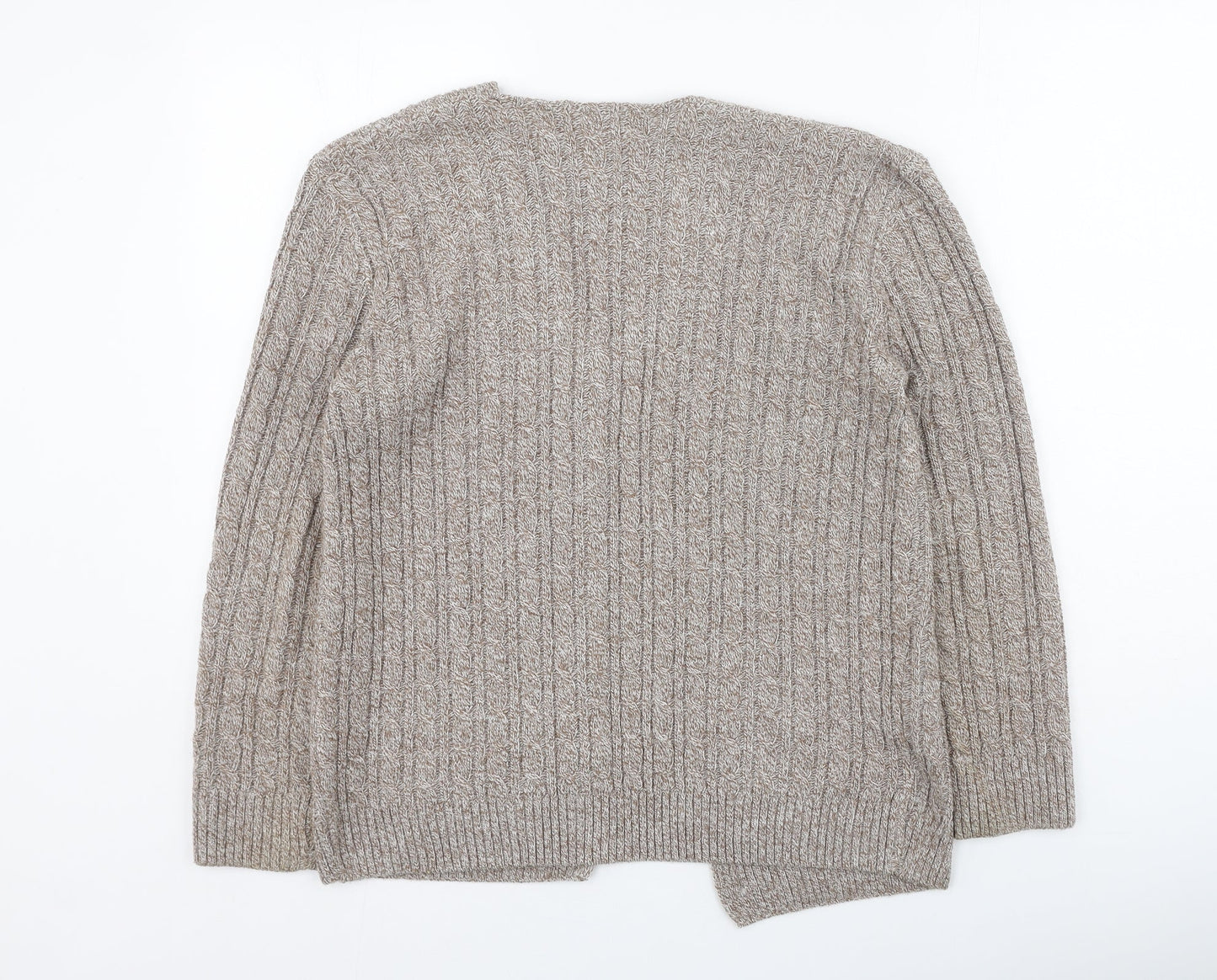 Womens UK Size M CHIC Beige Cardigan Jumper