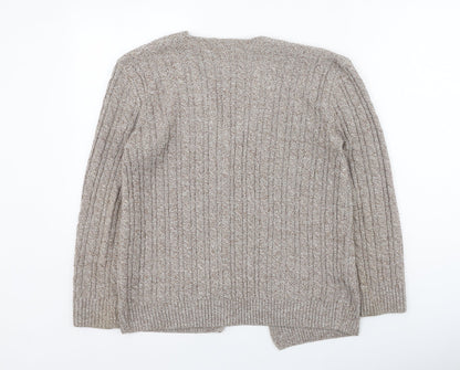 Womens UK Size M CHIC Beige Cardigan Jumper