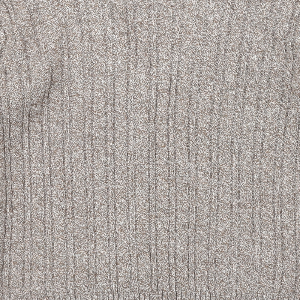 Womens UK Size M CHIC Beige Cardigan Jumper