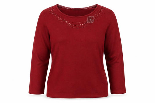 Womens UK Size 14 Berkertex Red Pullover Jumper