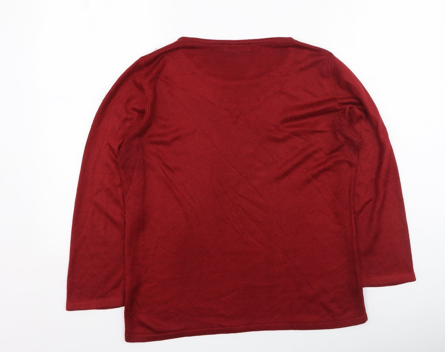 Womens UK Size 14 Berkertex Red Pullover Jumper