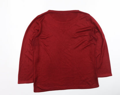 Womens UK Size 14 Berkertex Red Pullover Jumper