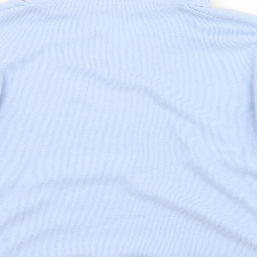 George  Womens Blue Collared  Polyester Pullover Jumper Size 16