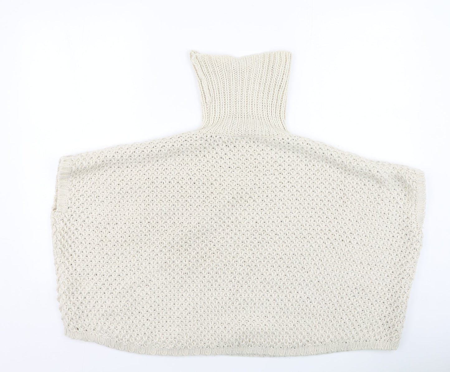 Primark  Girls Ivory High Neck  Acrylic Pullover Jumper Size 10-11 Years