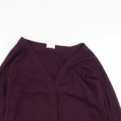 Womens UK Size 10 thought Purple Full Zip Jumper