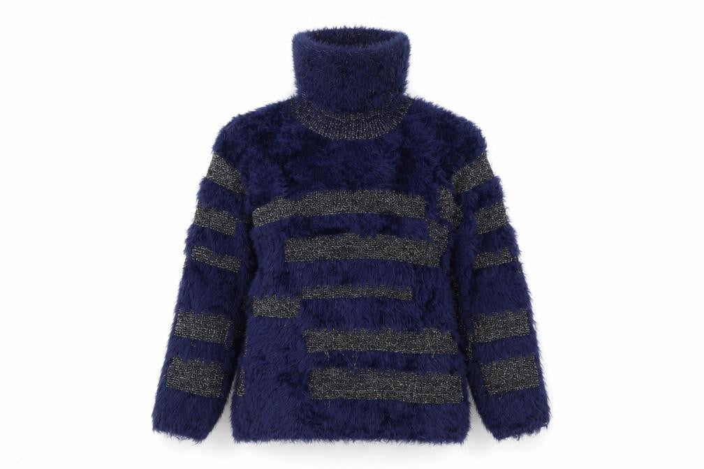 Womens UK Size S Preworn Blue Pullover Jumper