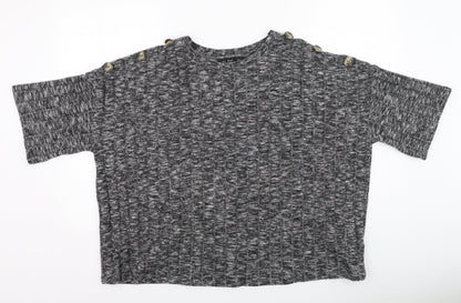 F&F Womens Grey Round Neck  Viscose Pullover Jumper Size 20