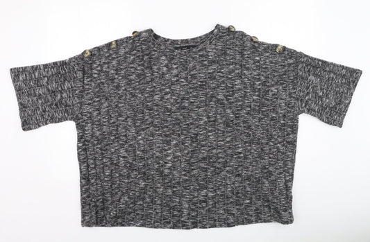 F&F Womens Grey Round Neck  Viscose Pullover Jumper Size 20