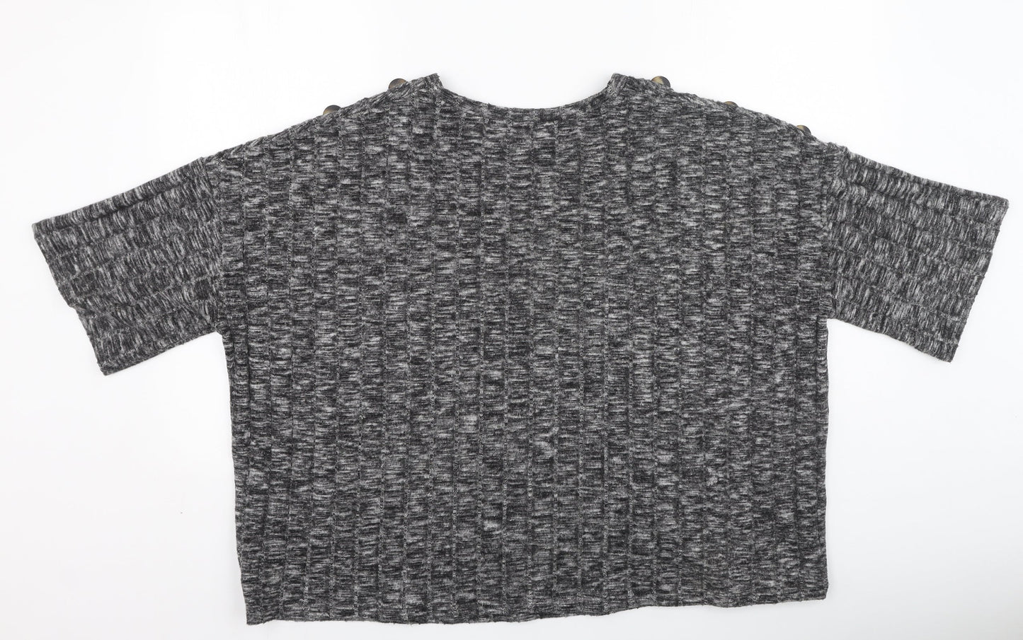 F&F Womens Grey Round Neck  Viscose Pullover Jumper Size 20