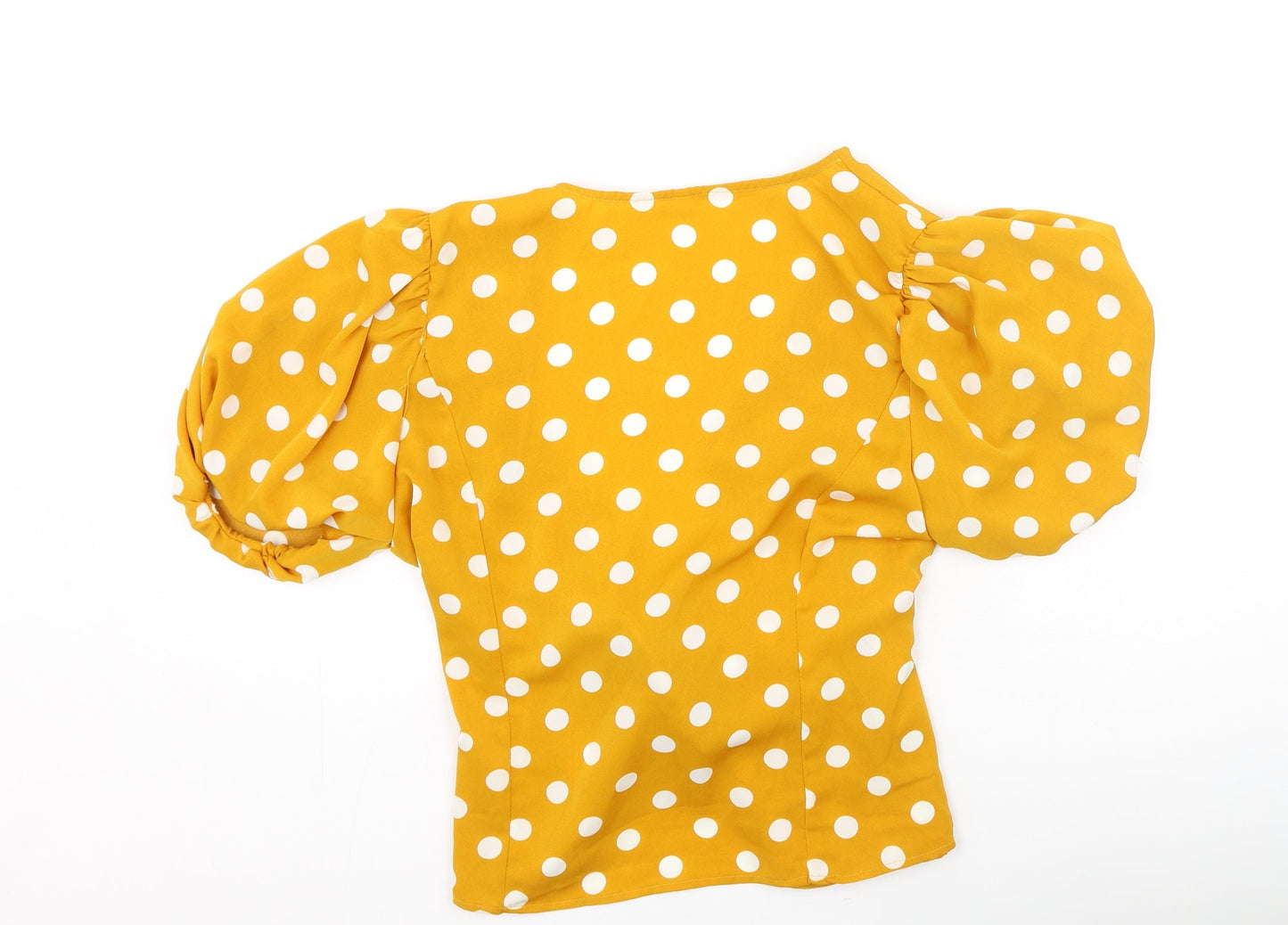Womens UK Size L Preworn Yellow Basic Blouse