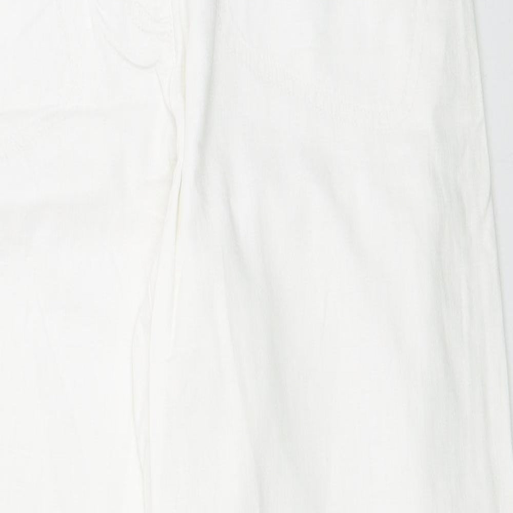Womens UK Size 30 Preworn Regular Fit  White Trousers